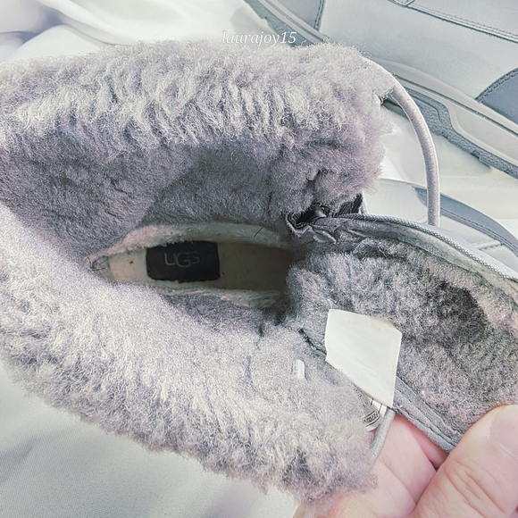 UGG Waterproof Boots Youth 6 Womens 7.5 Butte II Metal Sheepskin Sherpa Lined - Picture 7 of 10